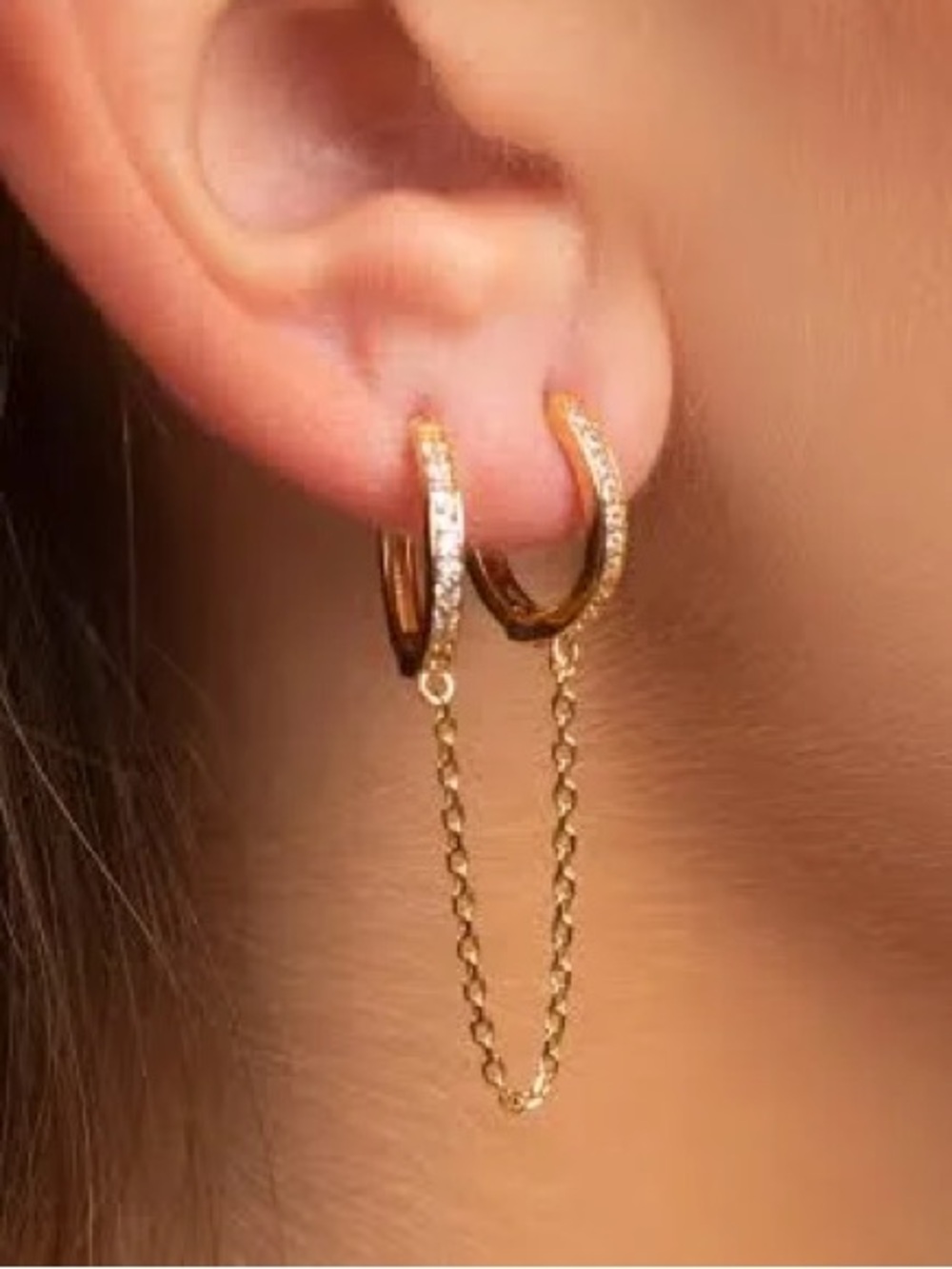 ALV Jewels Chain Hoop Earring